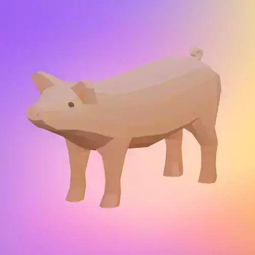 Low poly pig