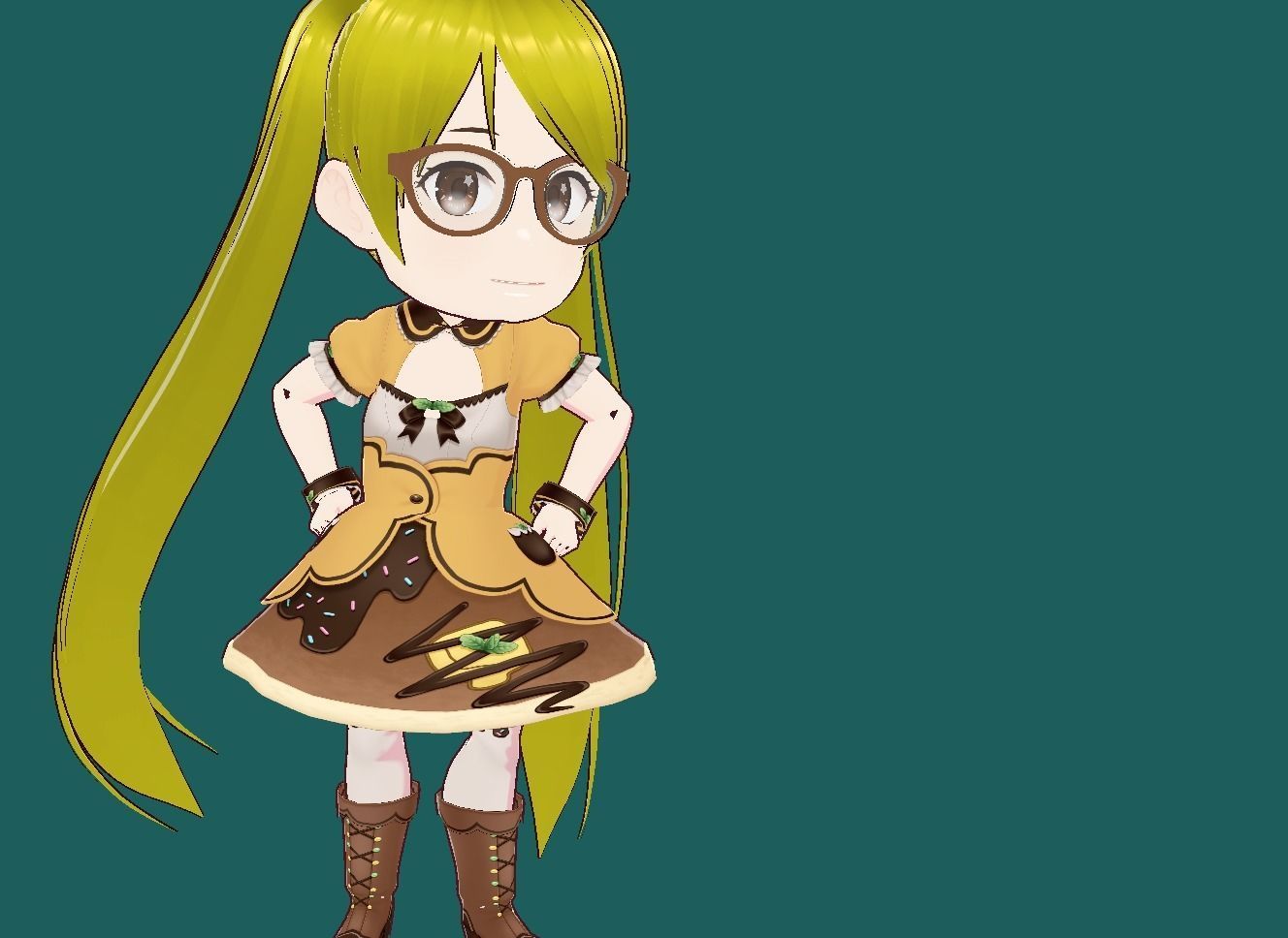 Riko Anime VRChat 3D model Low-poly 3D model_27