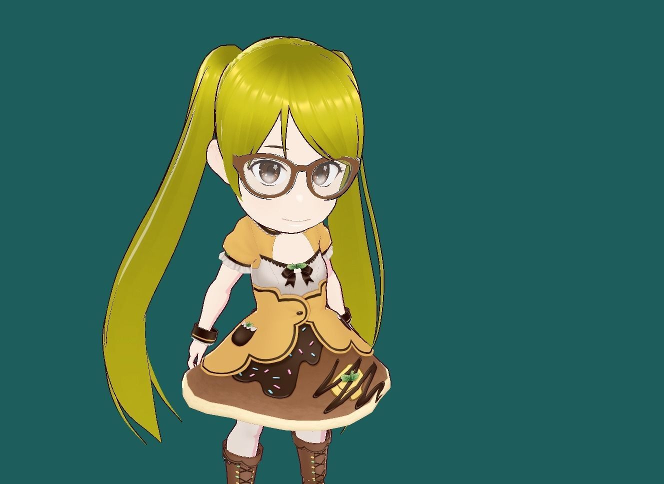 Riko Anime VRChat 3D model Low-poly 3D model_28