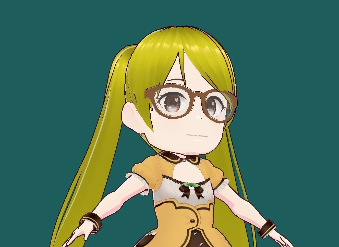 Riko Anime VRChat 3D model Low-poly 3D model_11