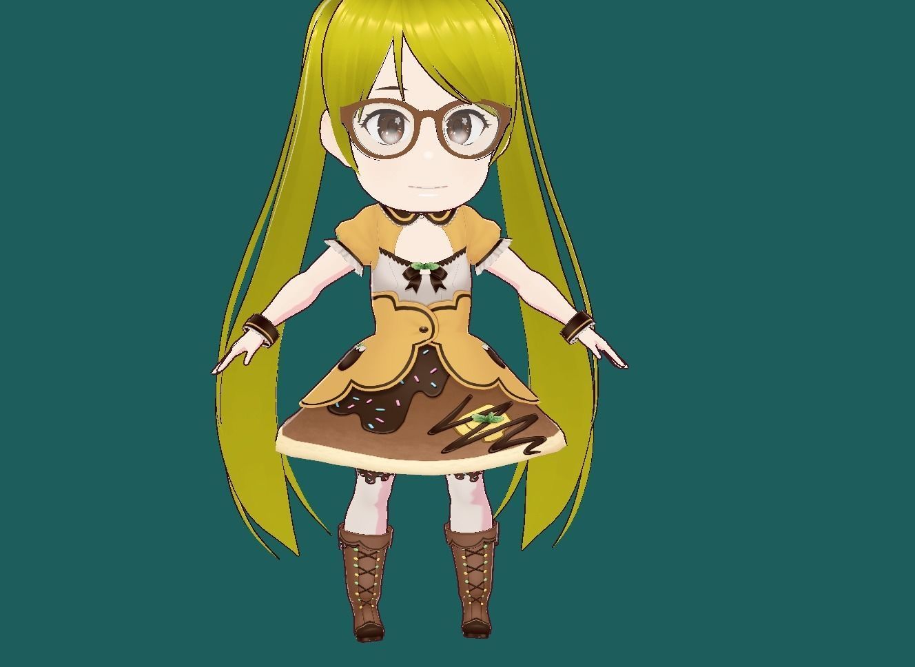 Riko Anime VRChat 3D model Low-poly 3D model_13