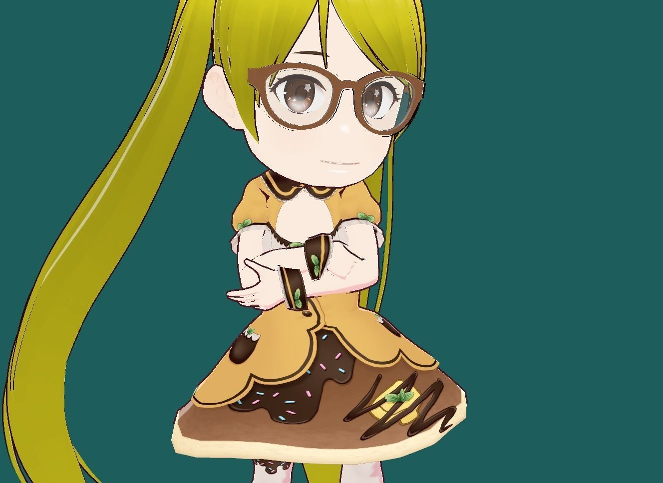 Riko Anime VRChat 3D model Low-poly 3D model_10