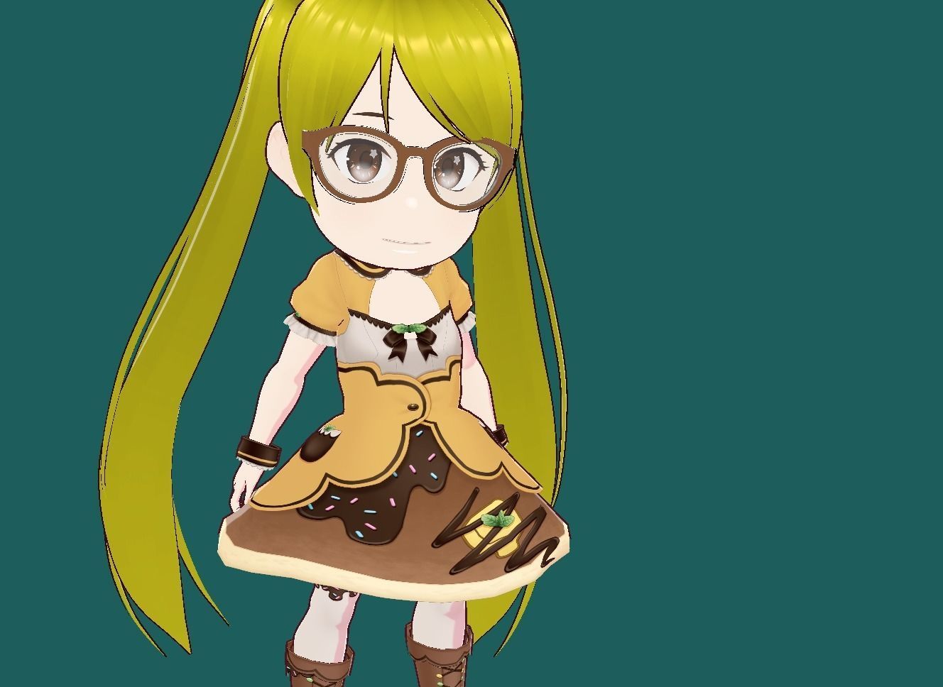 Riko Anime VRChat 3D model Low-poly 3D model_21