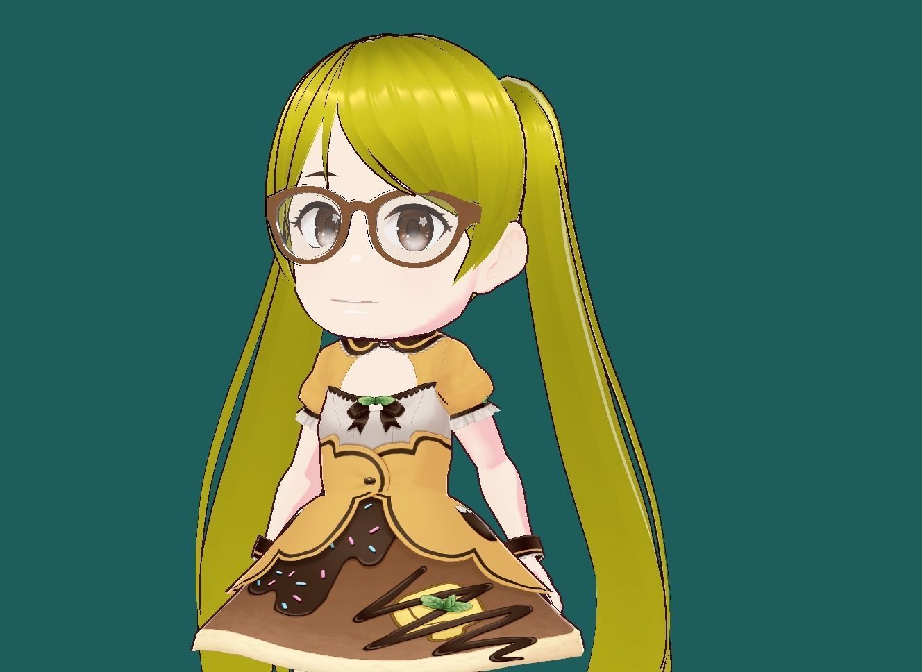 Riko Anime VRChat 3D model Low-poly 3D model_8