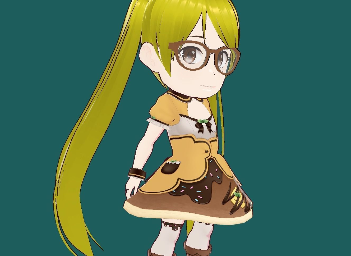 Riko Anime VRChat 3D model Low-poly 3D model_4