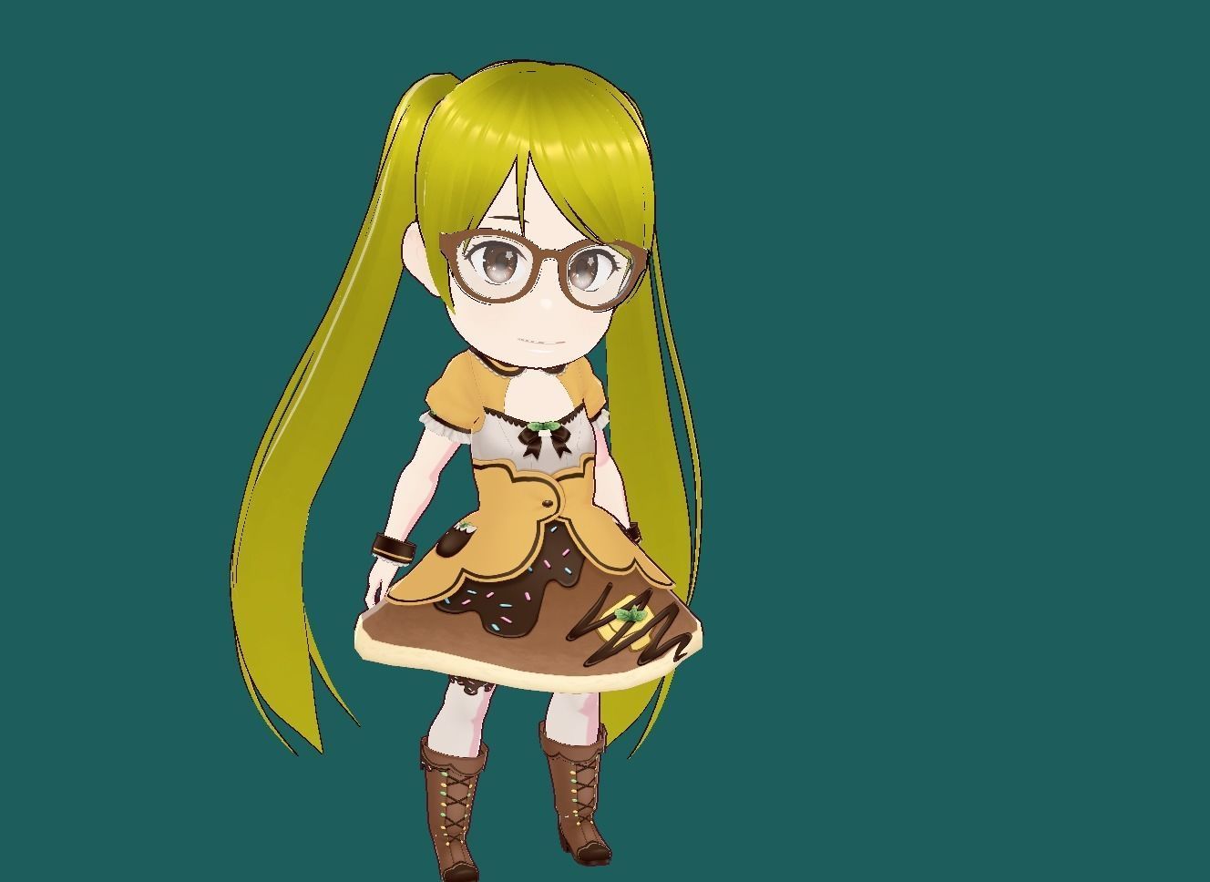 Riko Anime VRChat 3D model Low-poly 3D model_33