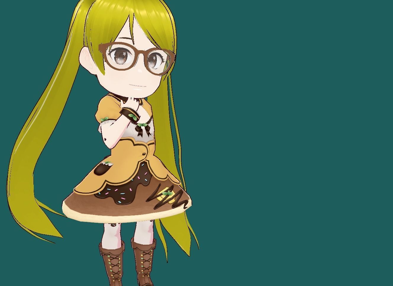 Riko Anime VRChat 3D model Low-poly 3D model_19