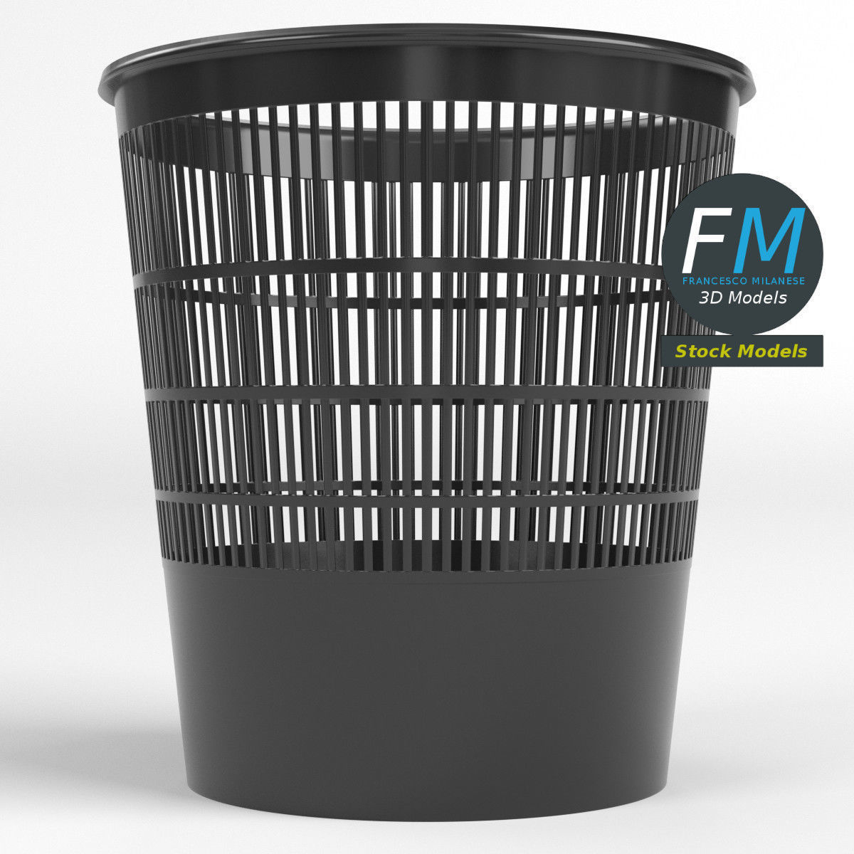 Perforated plastic trash bin 1 3D model_3