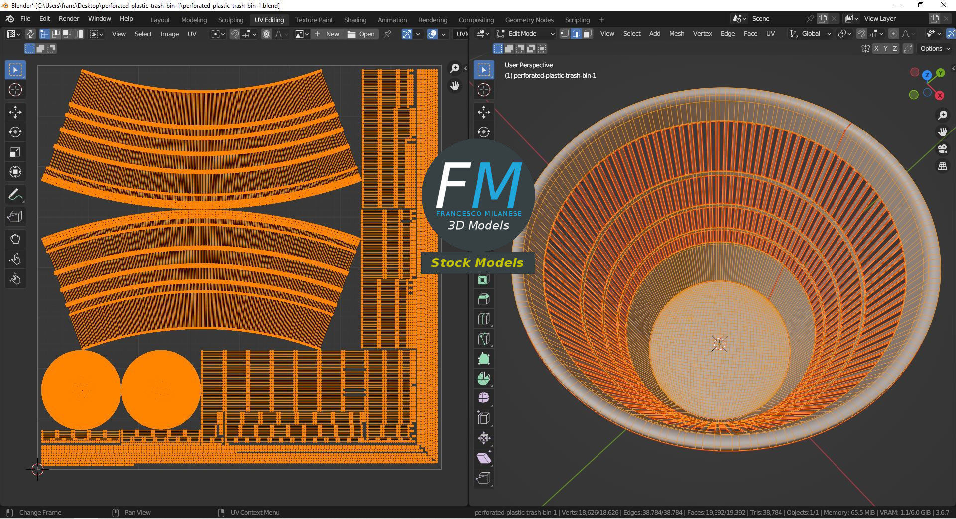 Perforated plastic trash bin 1 3D model_10