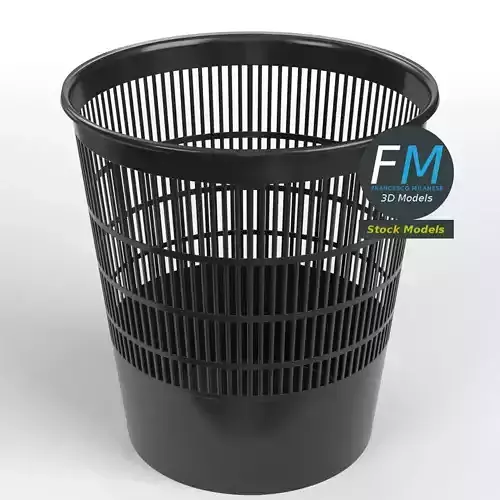 Perforated plastic trash bin 1
