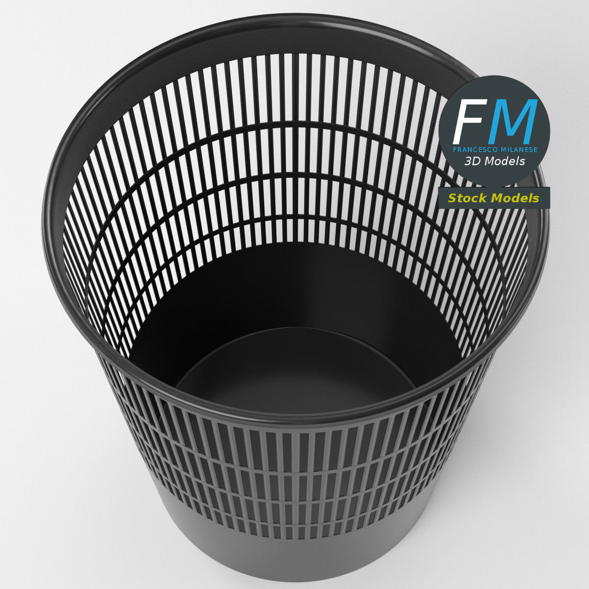 Perforated plastic trash bin 1 3D model_5