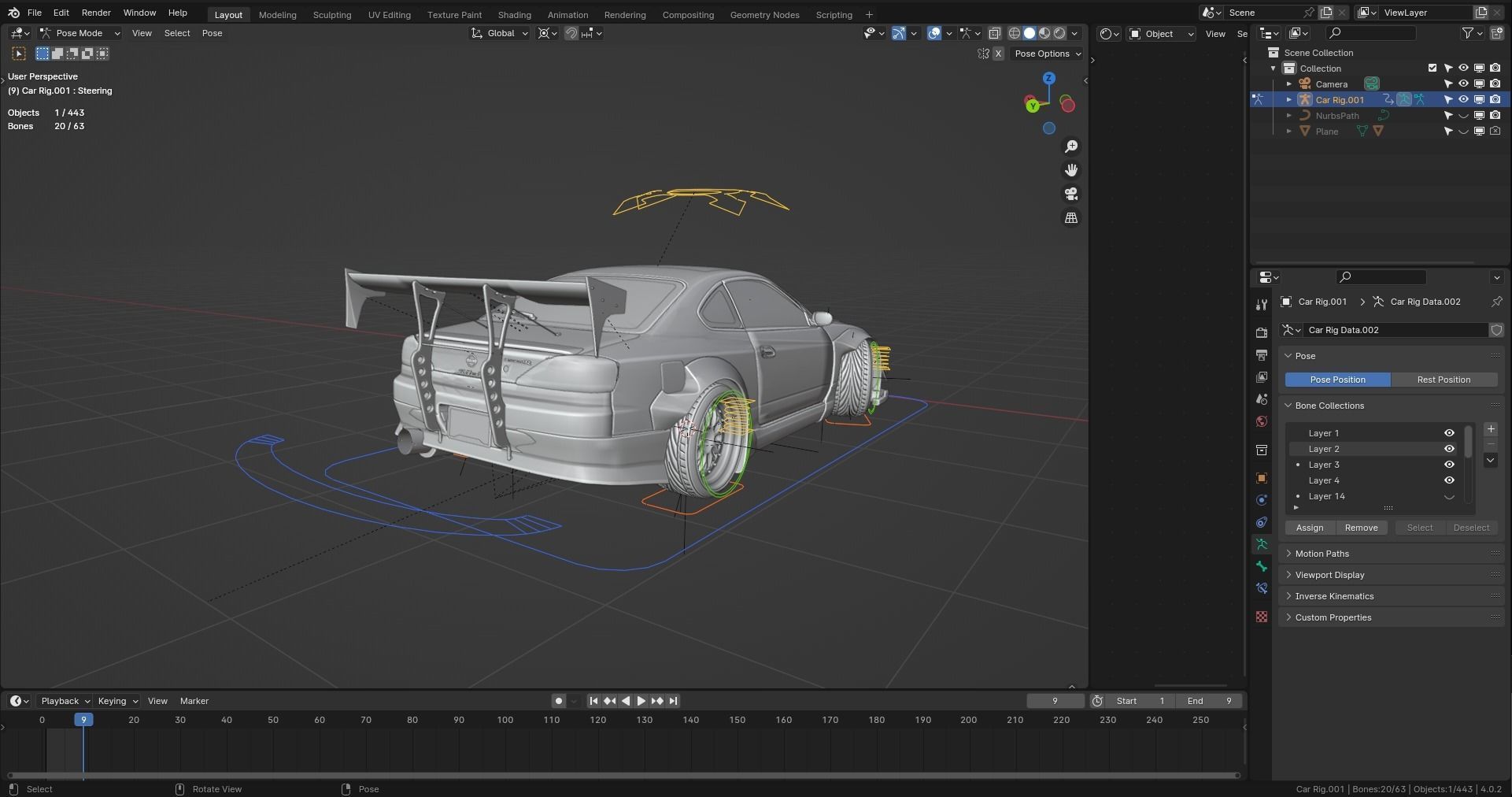 Nissan Silvia s15 Low-poly 3D model_34