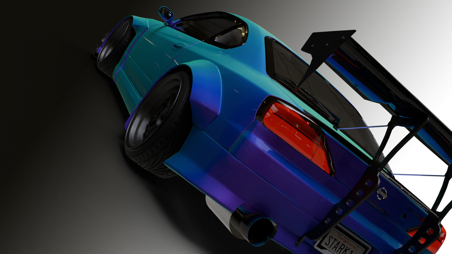 Nissan Silvia s15 Low-poly 3D model_24