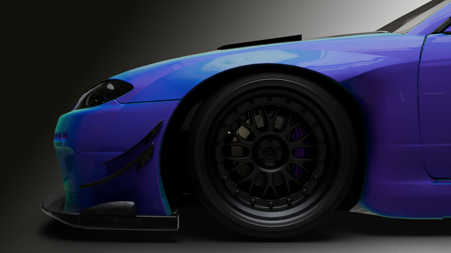 Nissan Silvia s15 Low-poly 3D model_17