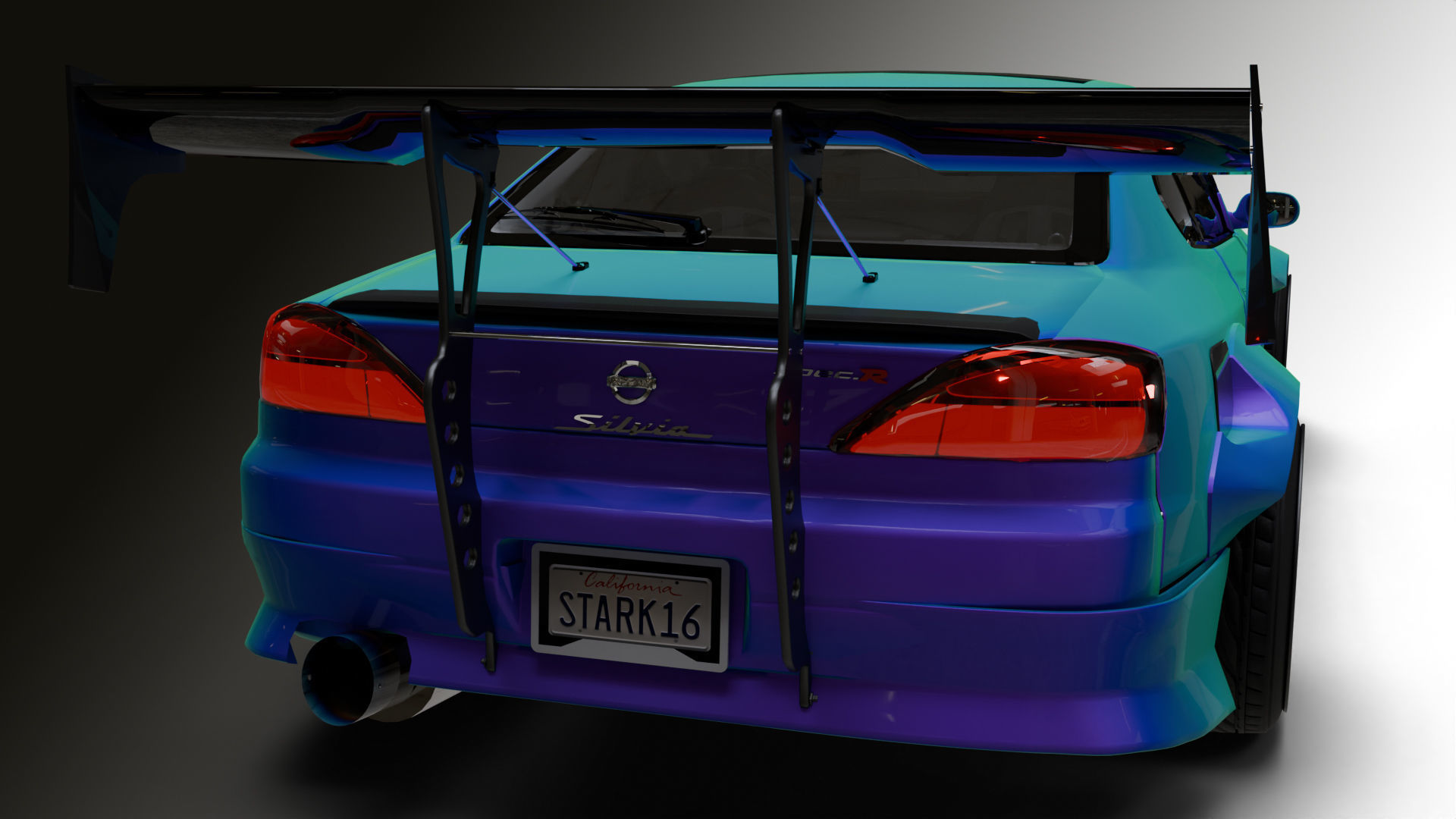 Nissan Silvia s15 Low-poly 3D model_28