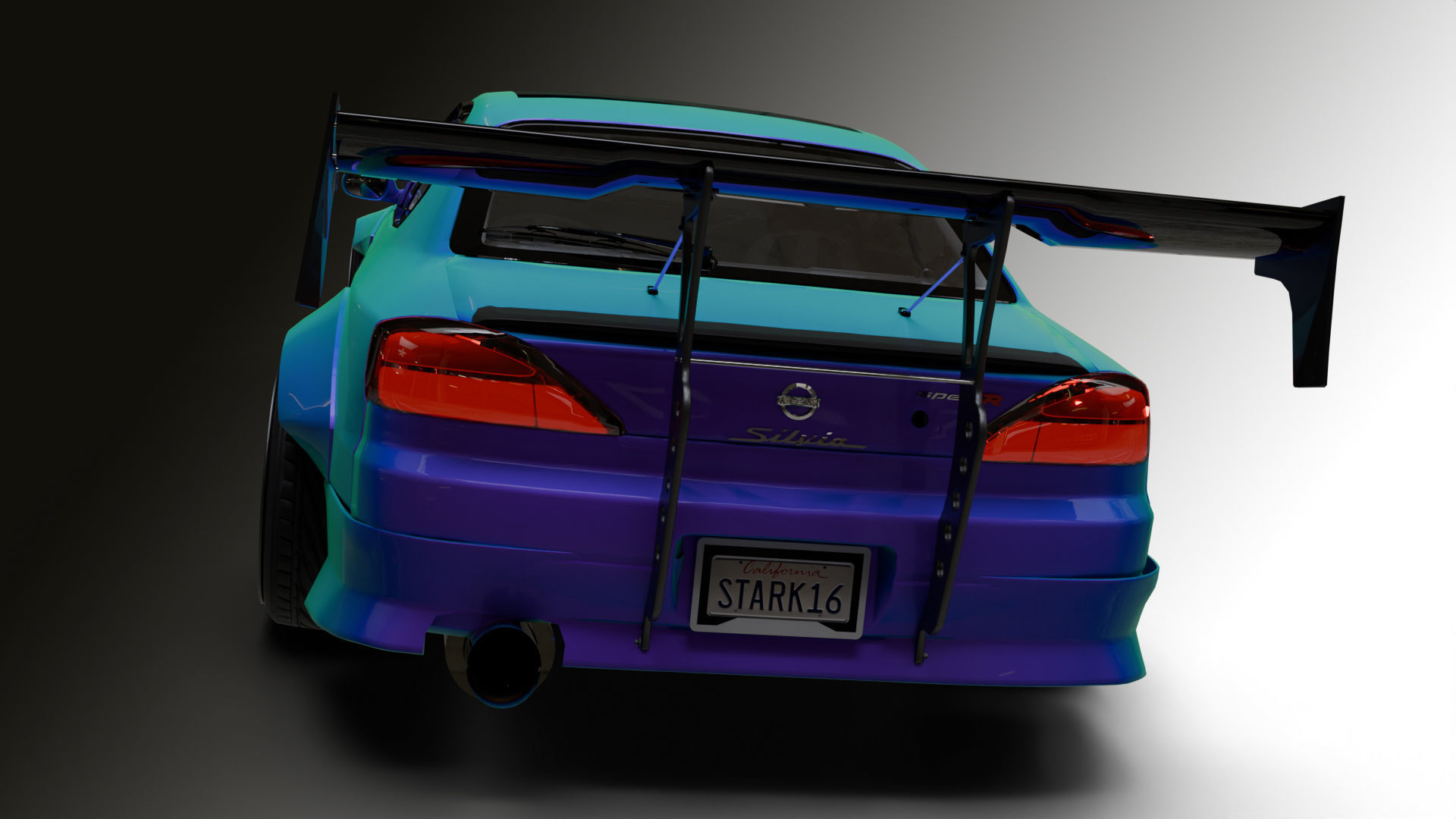 Nissan Silvia s15 Low-poly 3D model_7