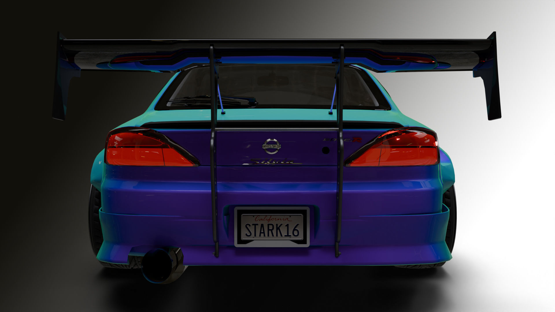 Nissan Silvia s15 Low-poly 3D model_10