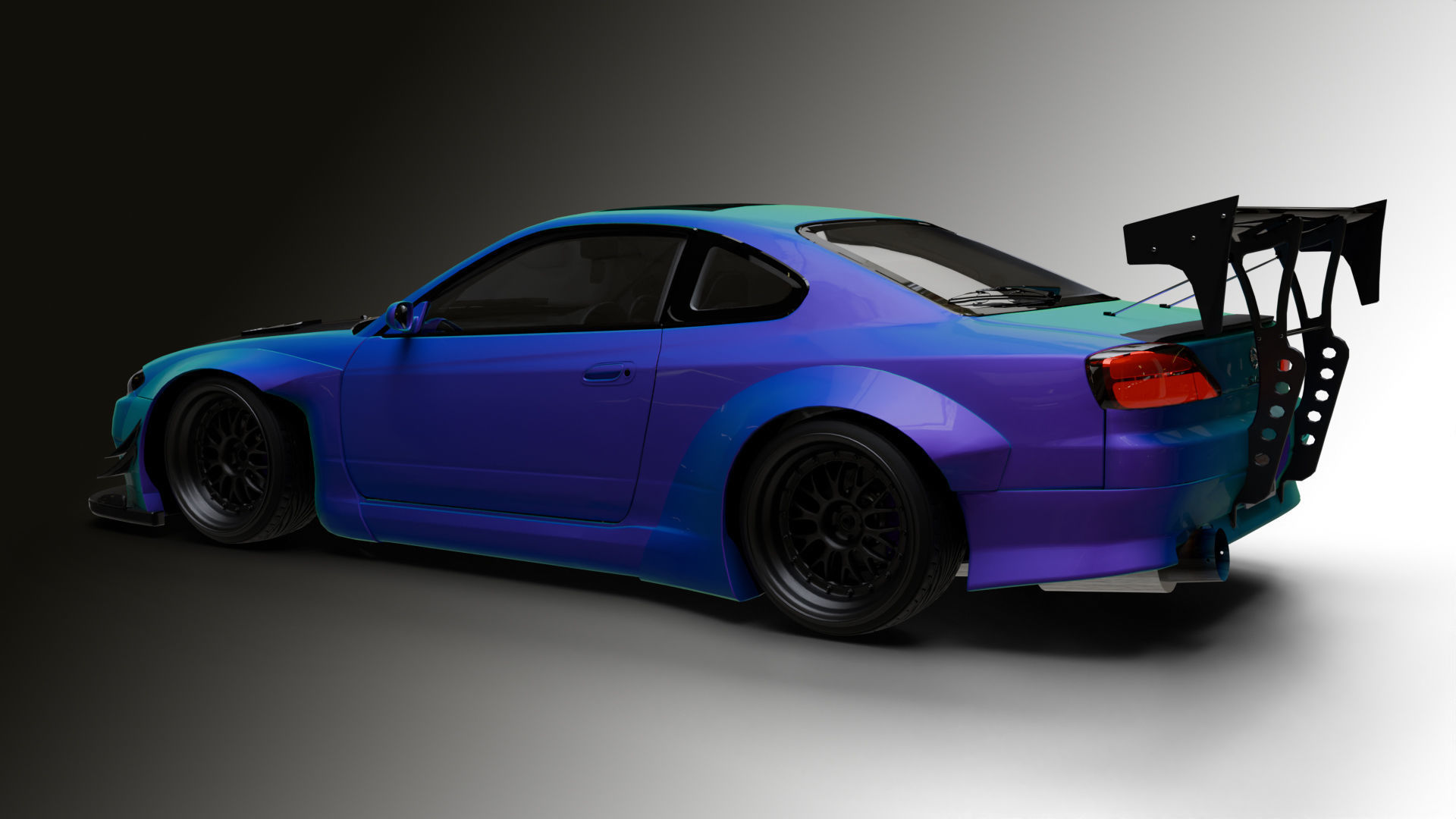 Nissan Silvia s15 Low-poly 3D model_27