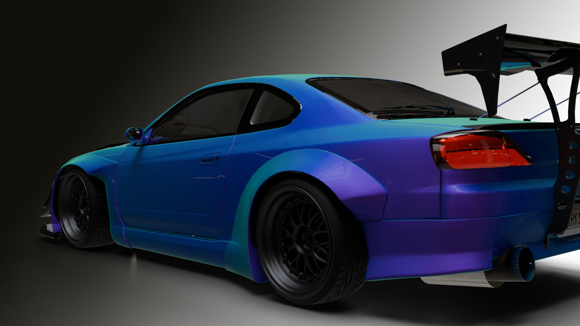 Nissan Silvia s15 Low-poly 3D model_4