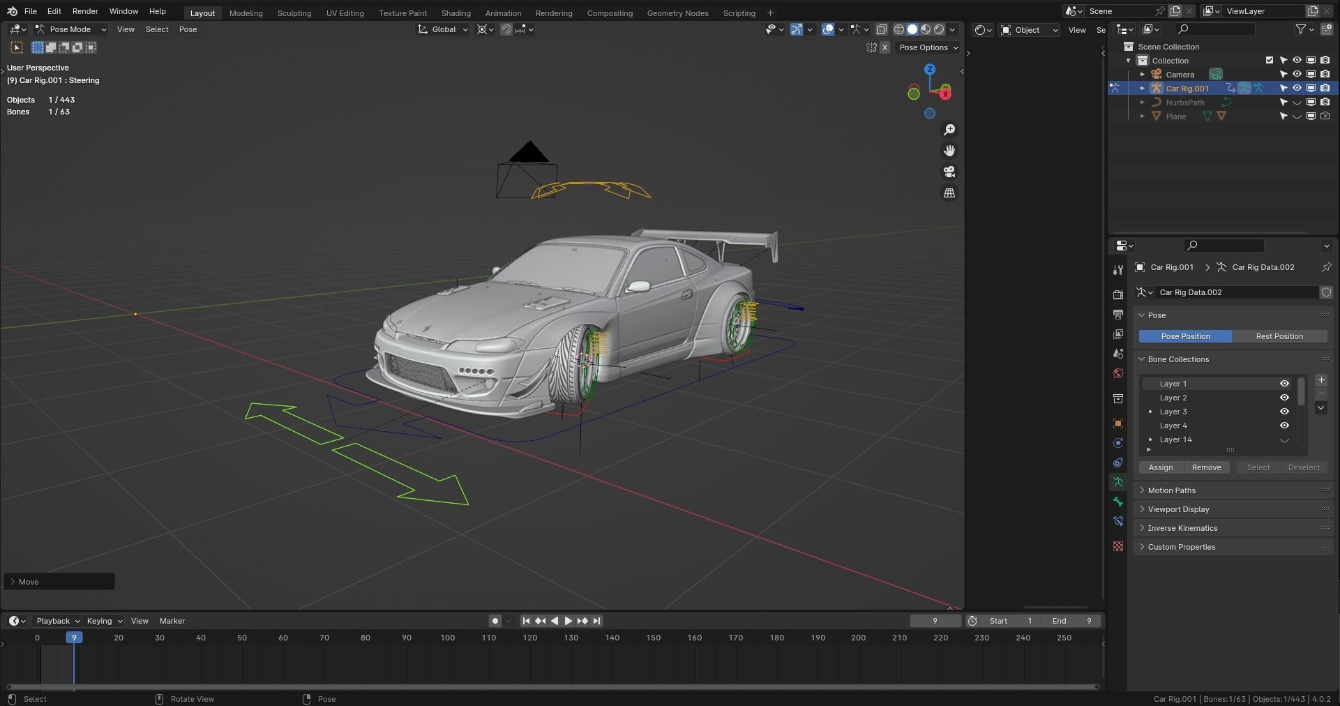 Nissan Silvia s15 Low-poly 3D model_35