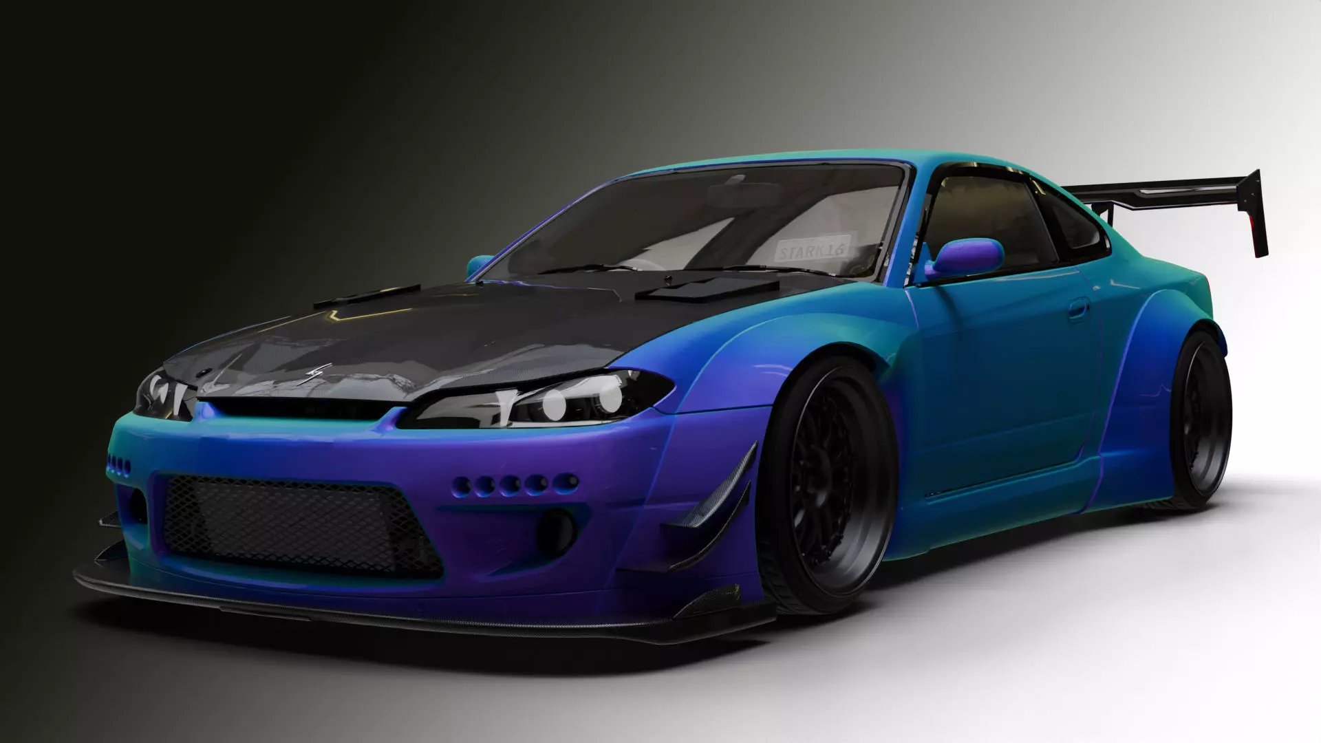 Nissan Silvia s15 Low-poly 3D model_0