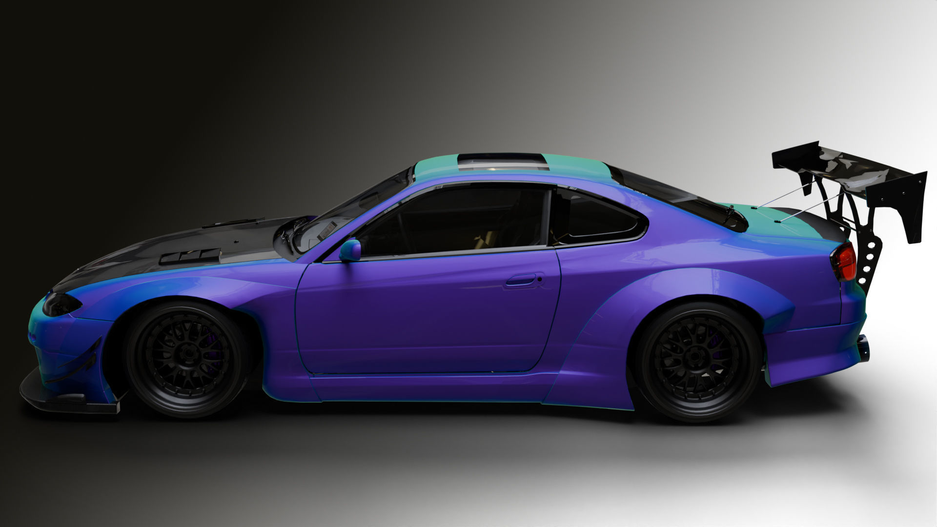 Nissan Silvia s15 Low-poly 3D model_25