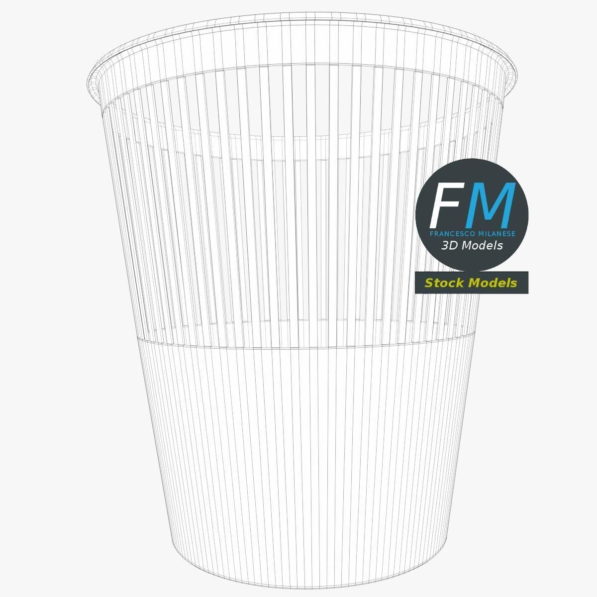 Perforated plastic trash bin 2 3D model_8