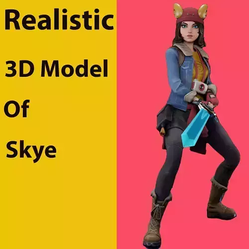 Agent Skye Low-poly 3D model