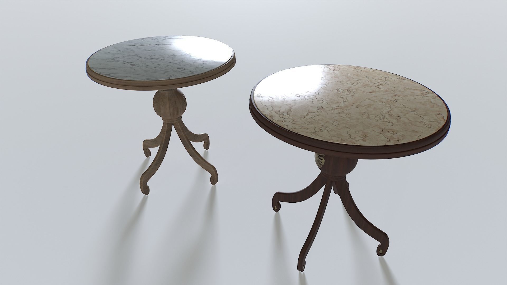 Coffee Table Pack 3 Low-poly 3D model_3