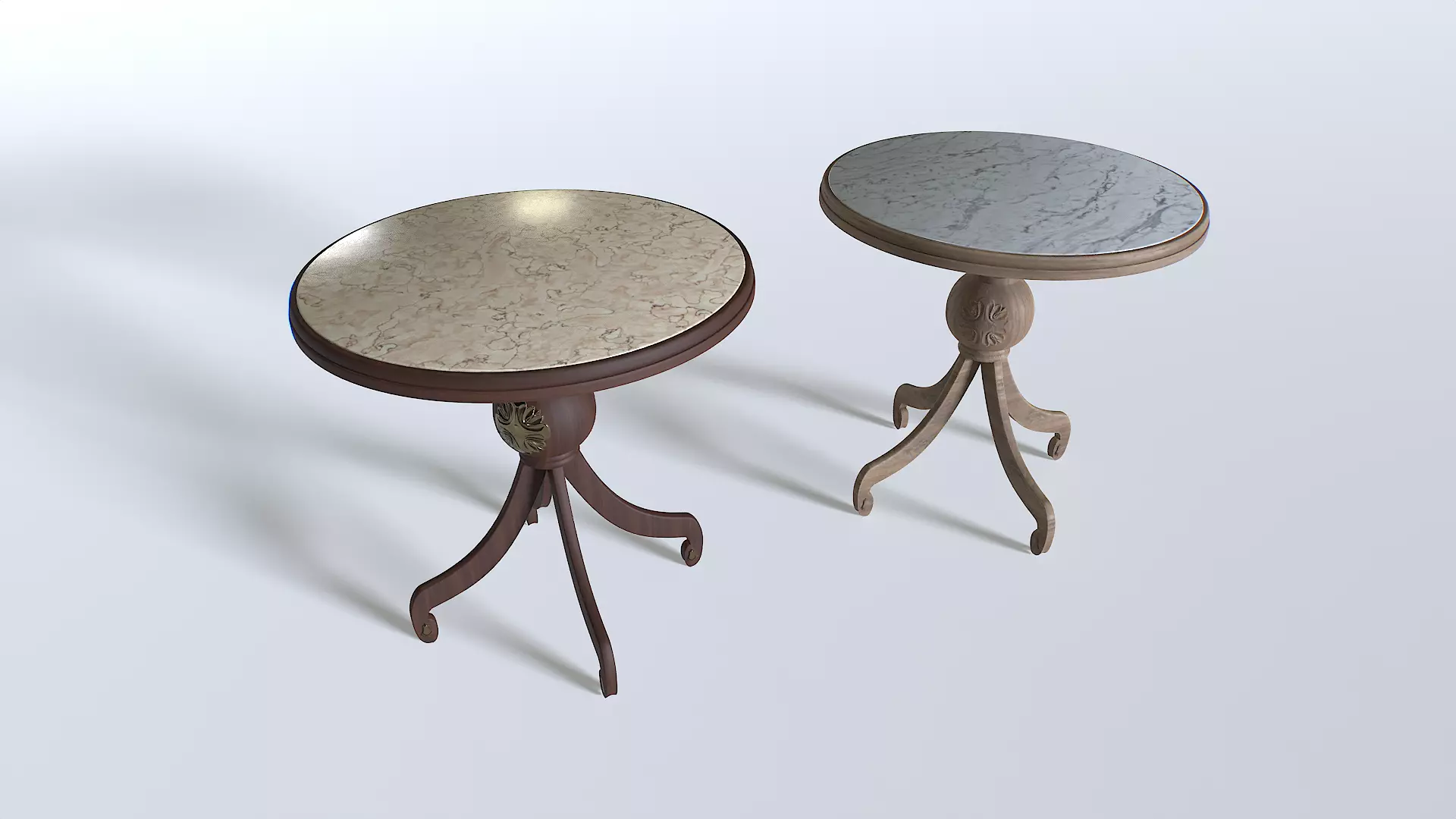 Coffee Table Pack 3 Low-poly 3D model_0