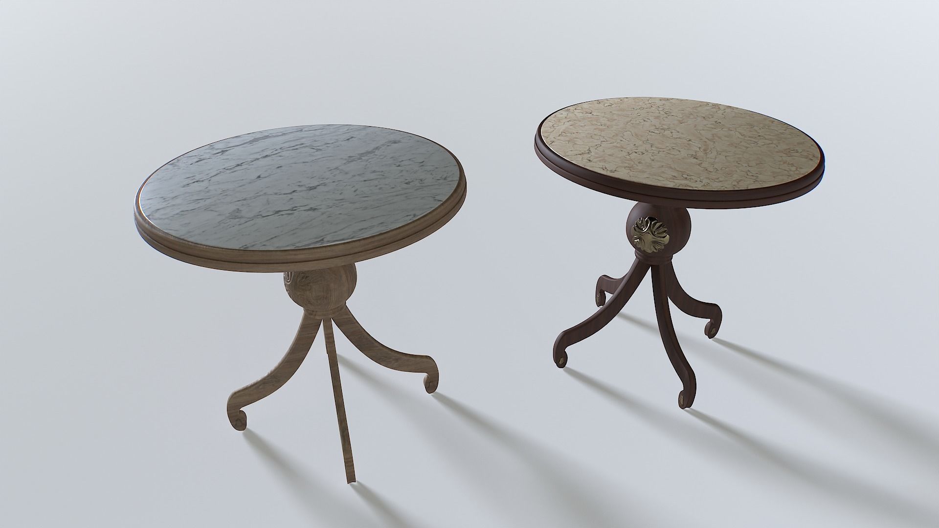 Coffee Table Pack 3 Low-poly 3D model_2