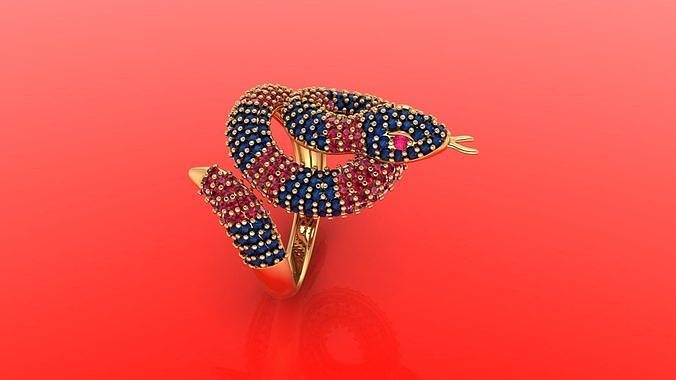 snake ring 3D print model