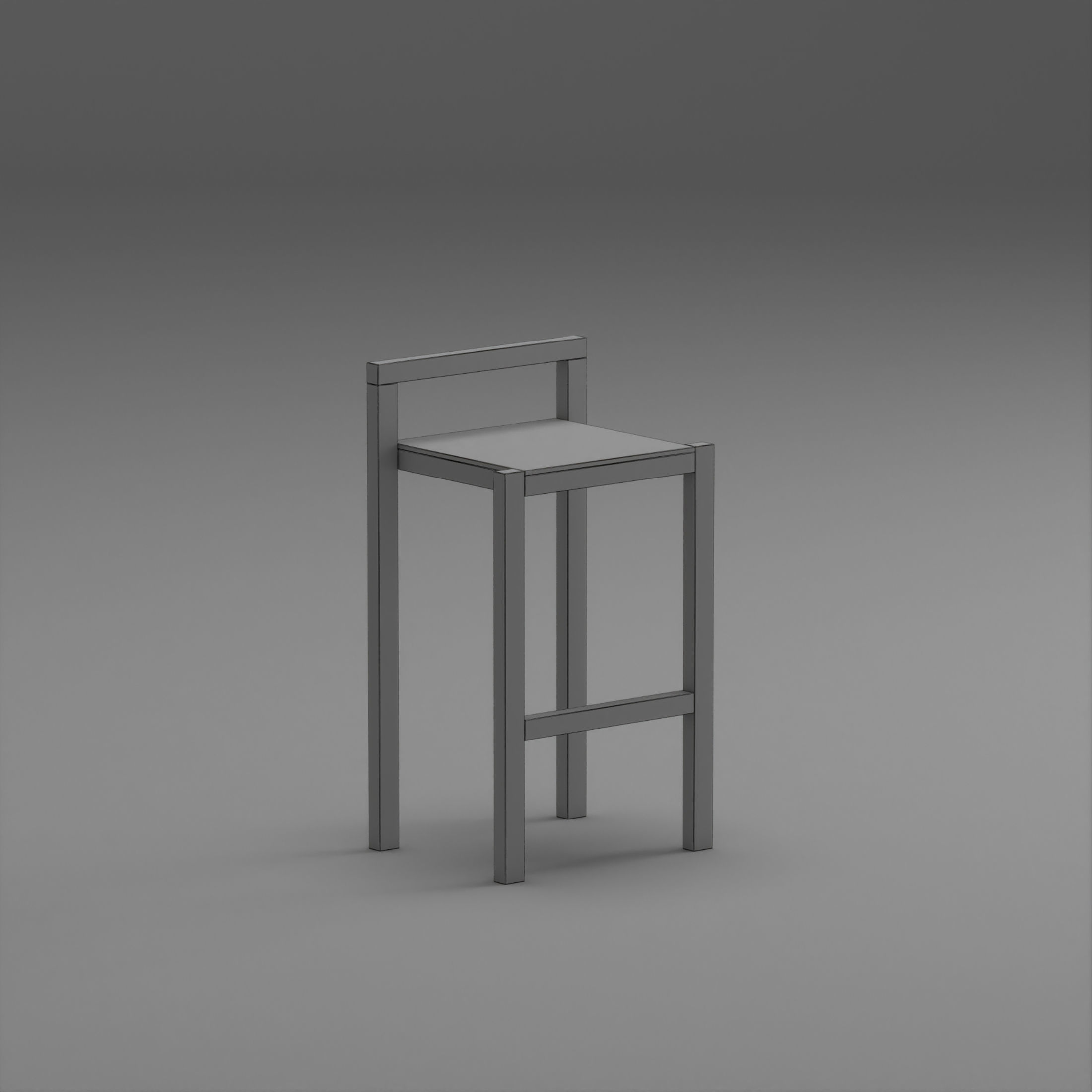 Bar Stool 3D model_1