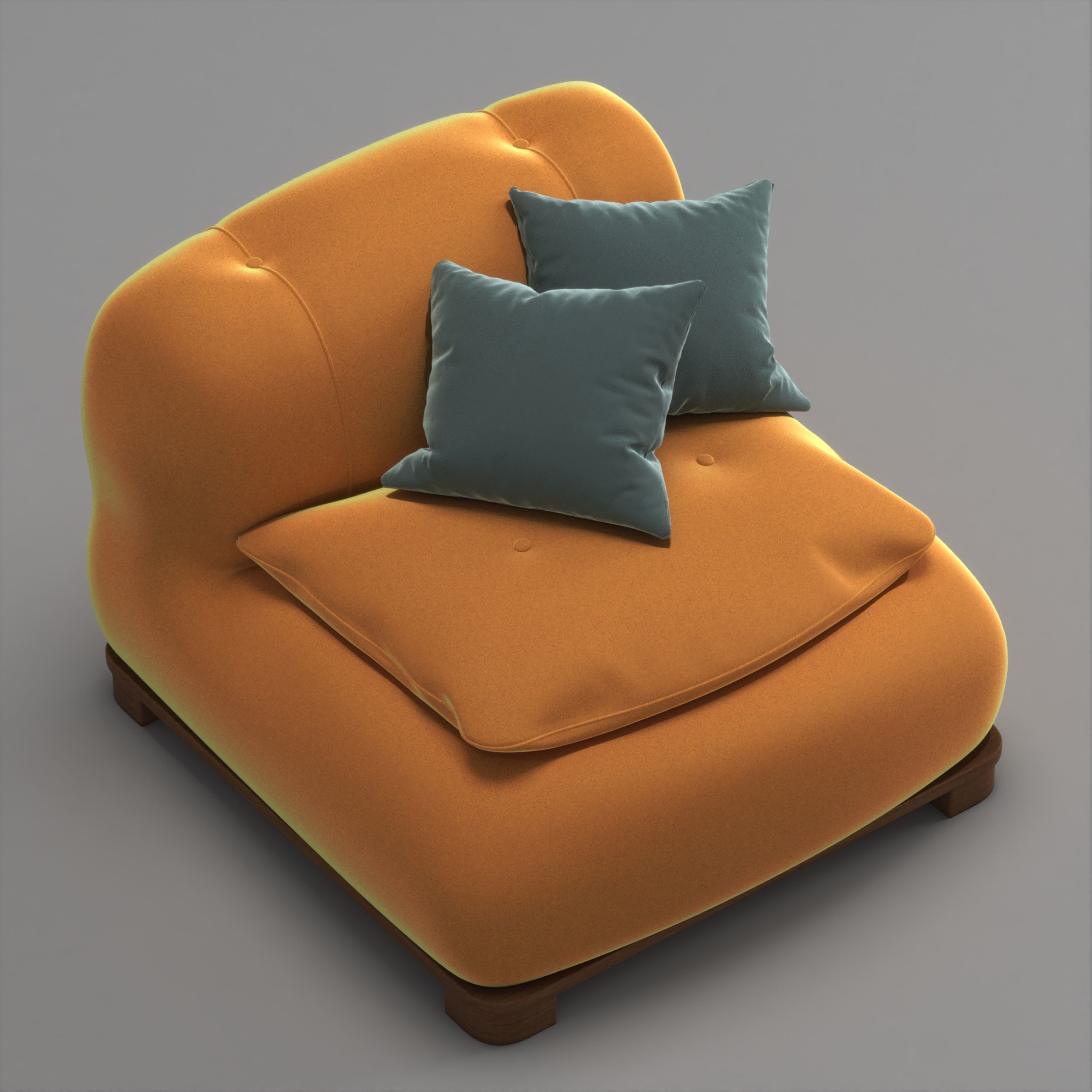 Rollen Modular Sofa by Stahl Band  3D model_2