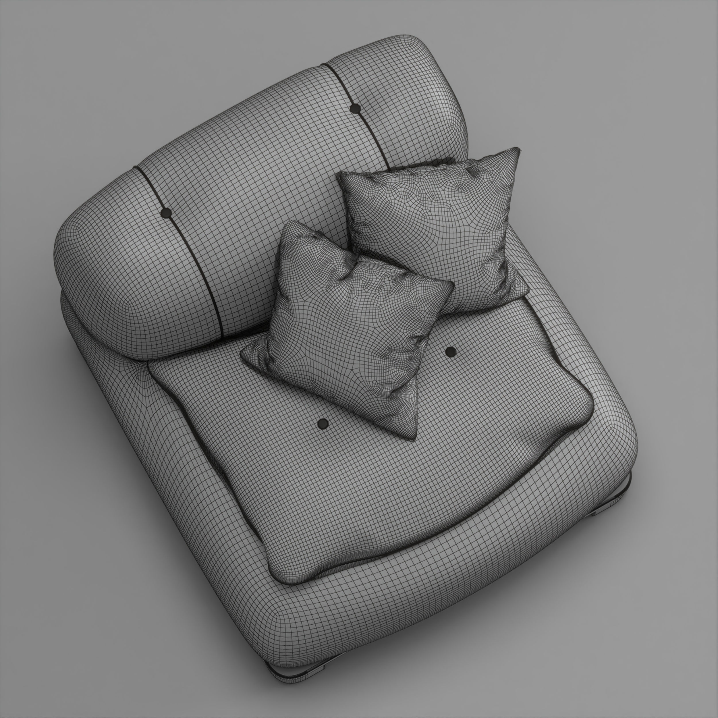Rollen Modular Sofa by Stahl Band  3D model_5