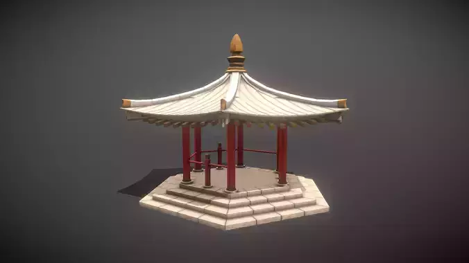 Pavilion Low-poly 3D model Pavilion Low-poly 3D model