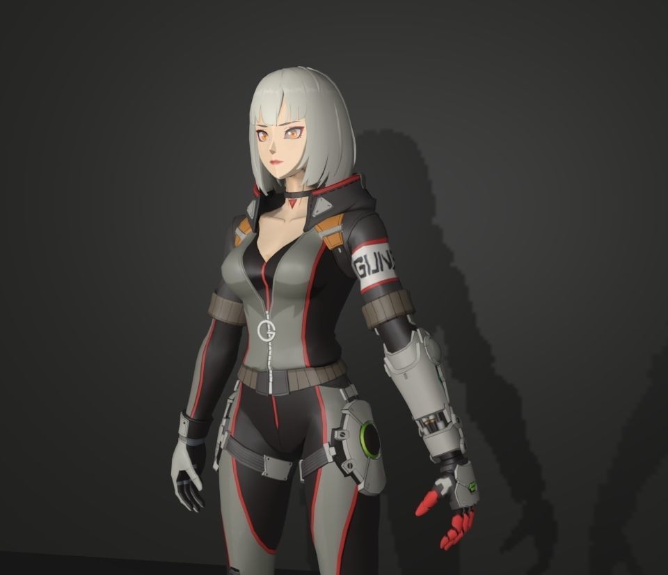 ace force silver 3D model_2