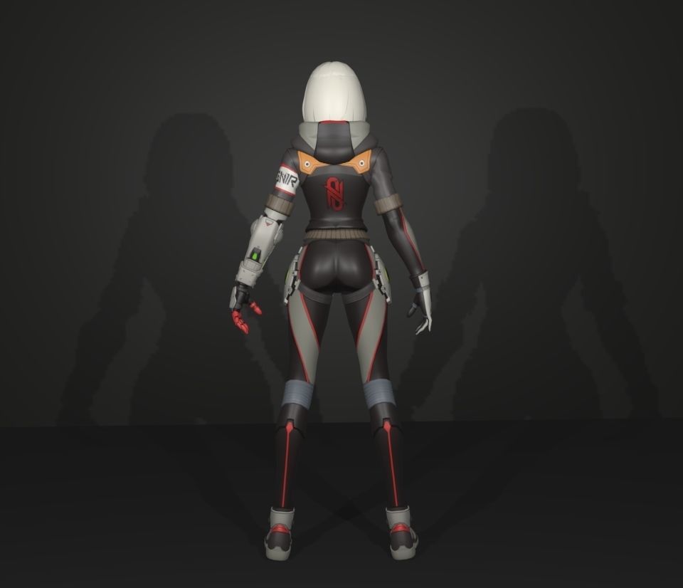 ace force silver 3D model_4