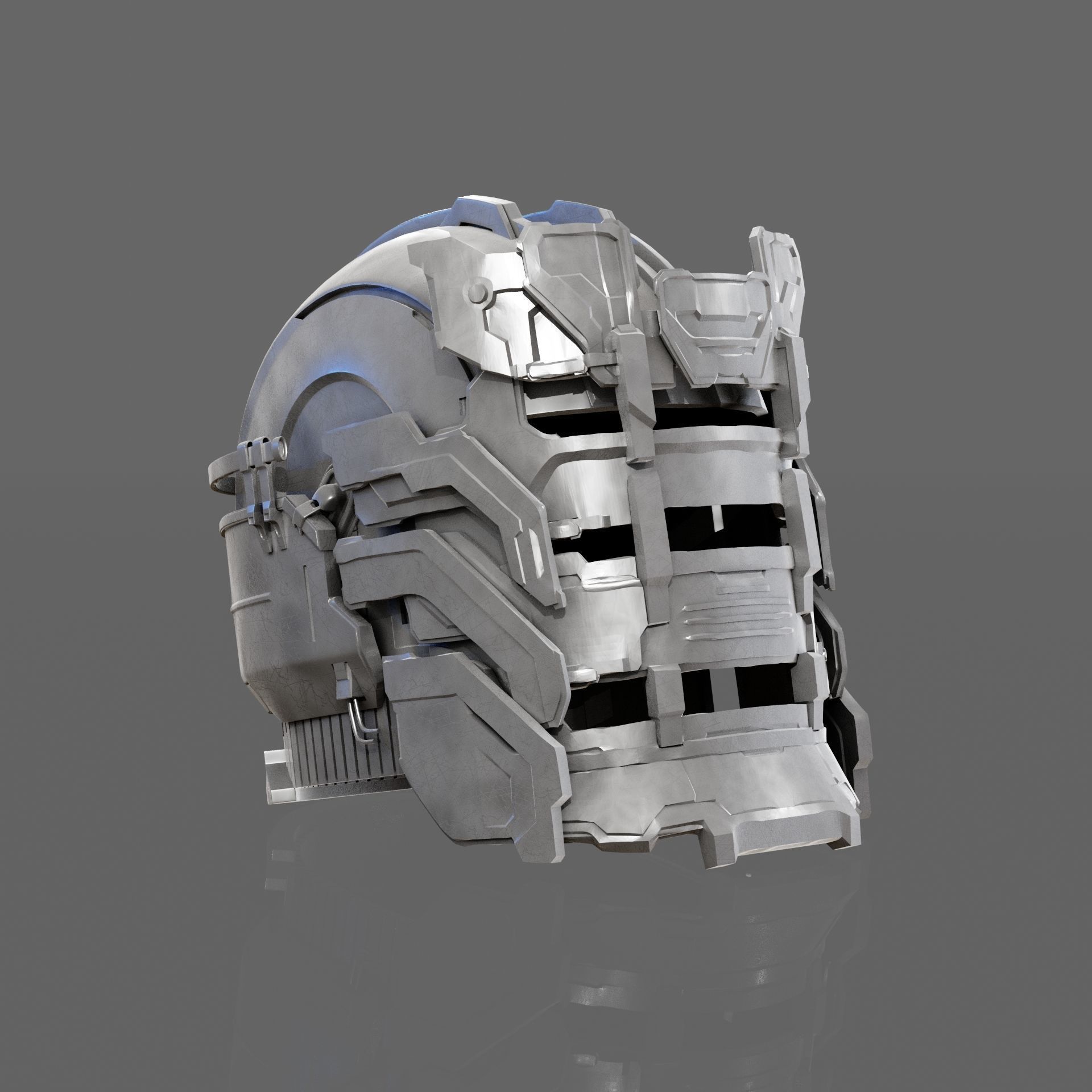 Dead Space Remake 2023 - The Level 5 Suit helmet Isaac Clarke 3D print model_7
