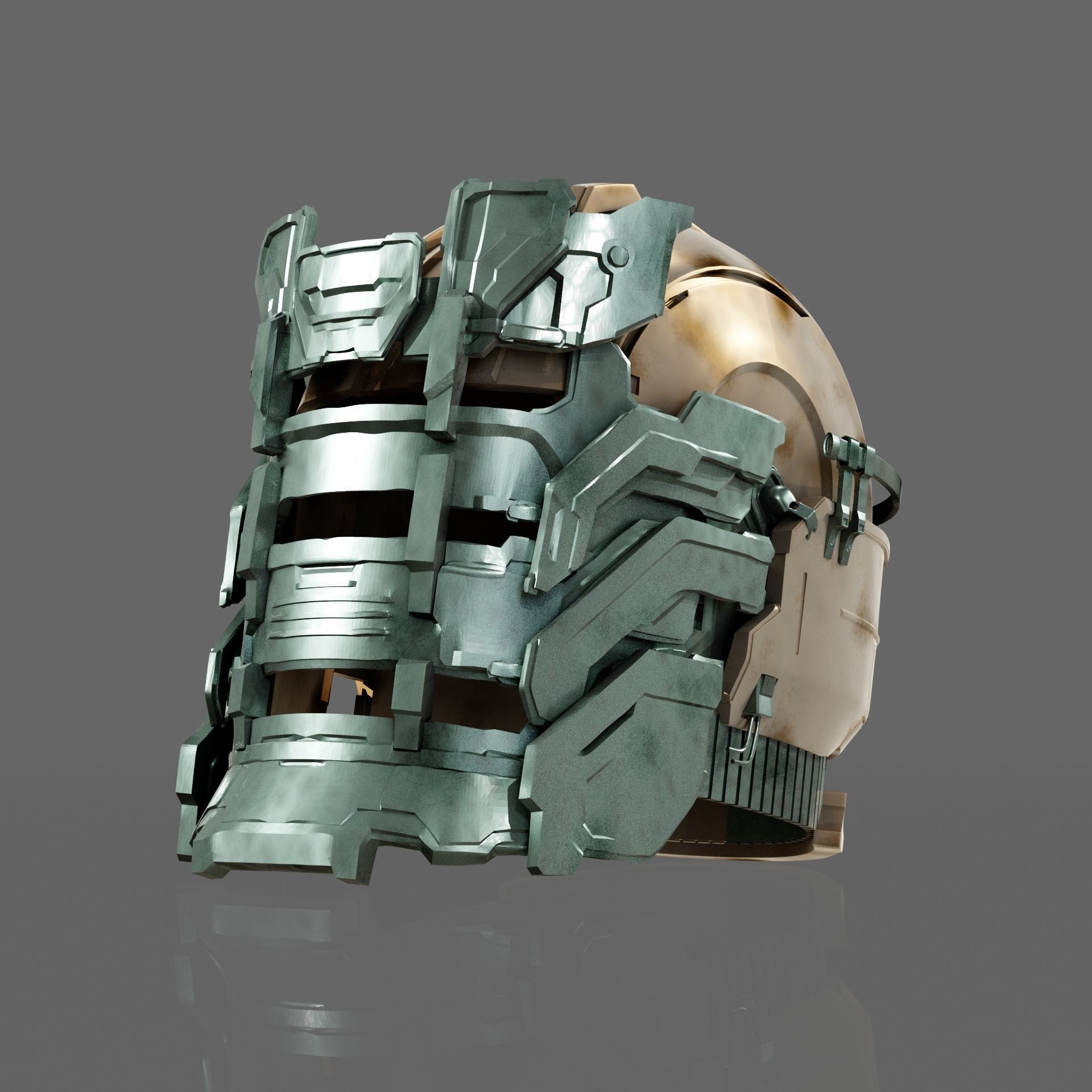 Dead Space Remake 2023 - The Level 5 Suit helmet Isaac Clarke 3D print model_1