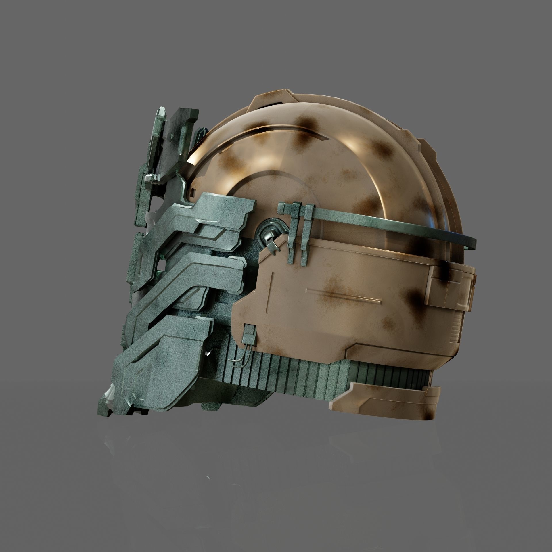 Dead Space Remake 2023 - The Level 5 Suit helmet Isaac Clarke 3D print model_2