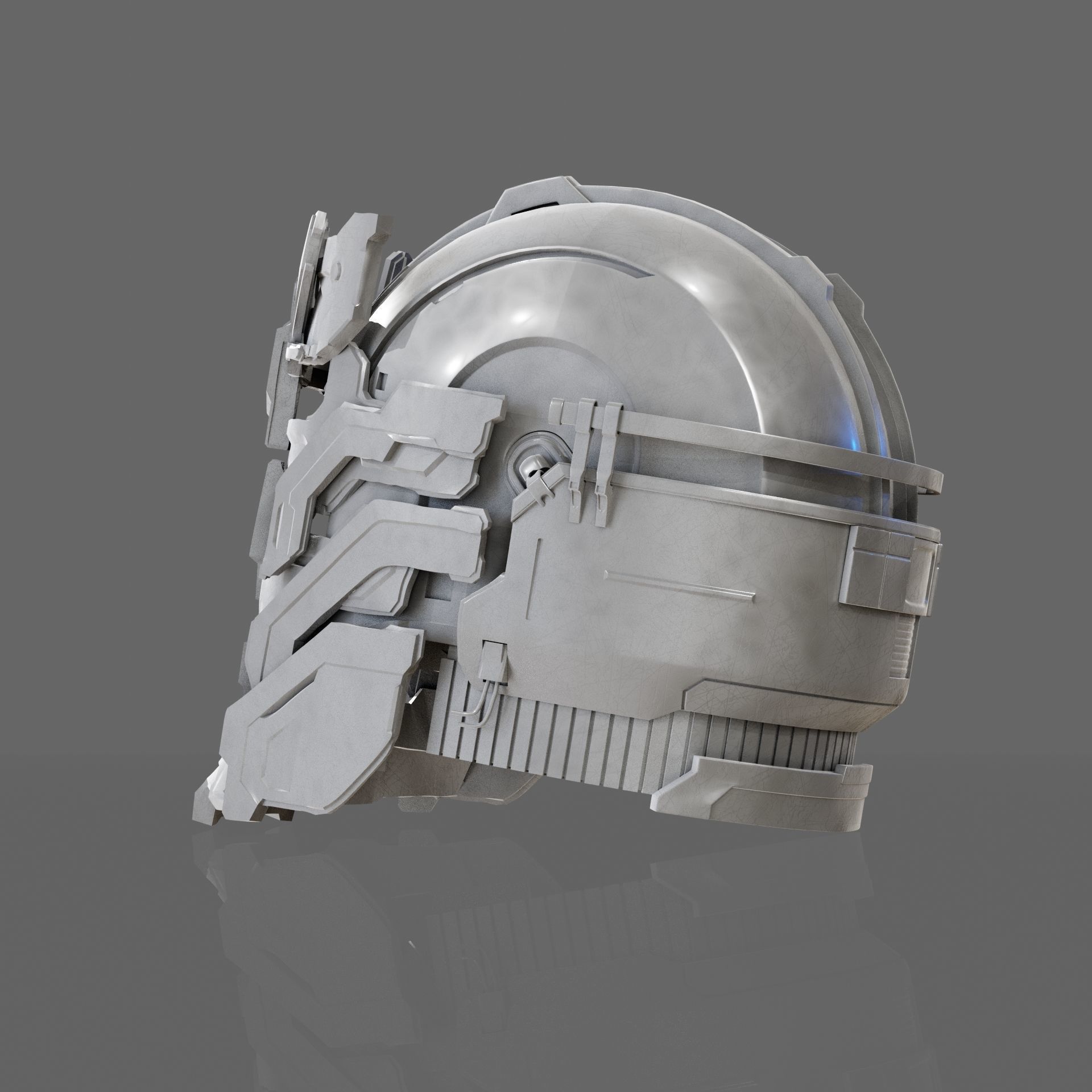 Dead Space Remake 2023 - The Level 5 Suit helmet Isaac Clarke 3D print model_5