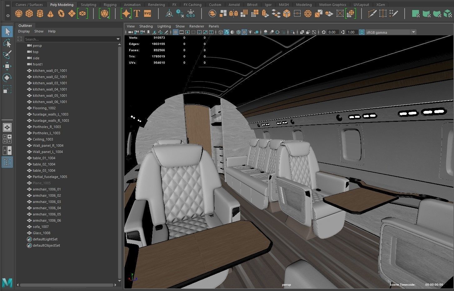 Private Jet interior 3D model_15