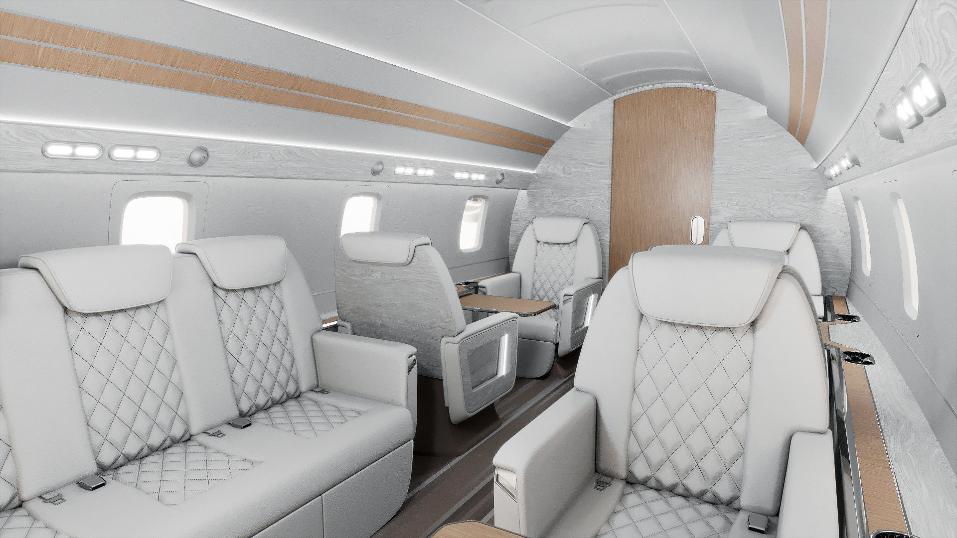 Private Jet interior 3D model_1