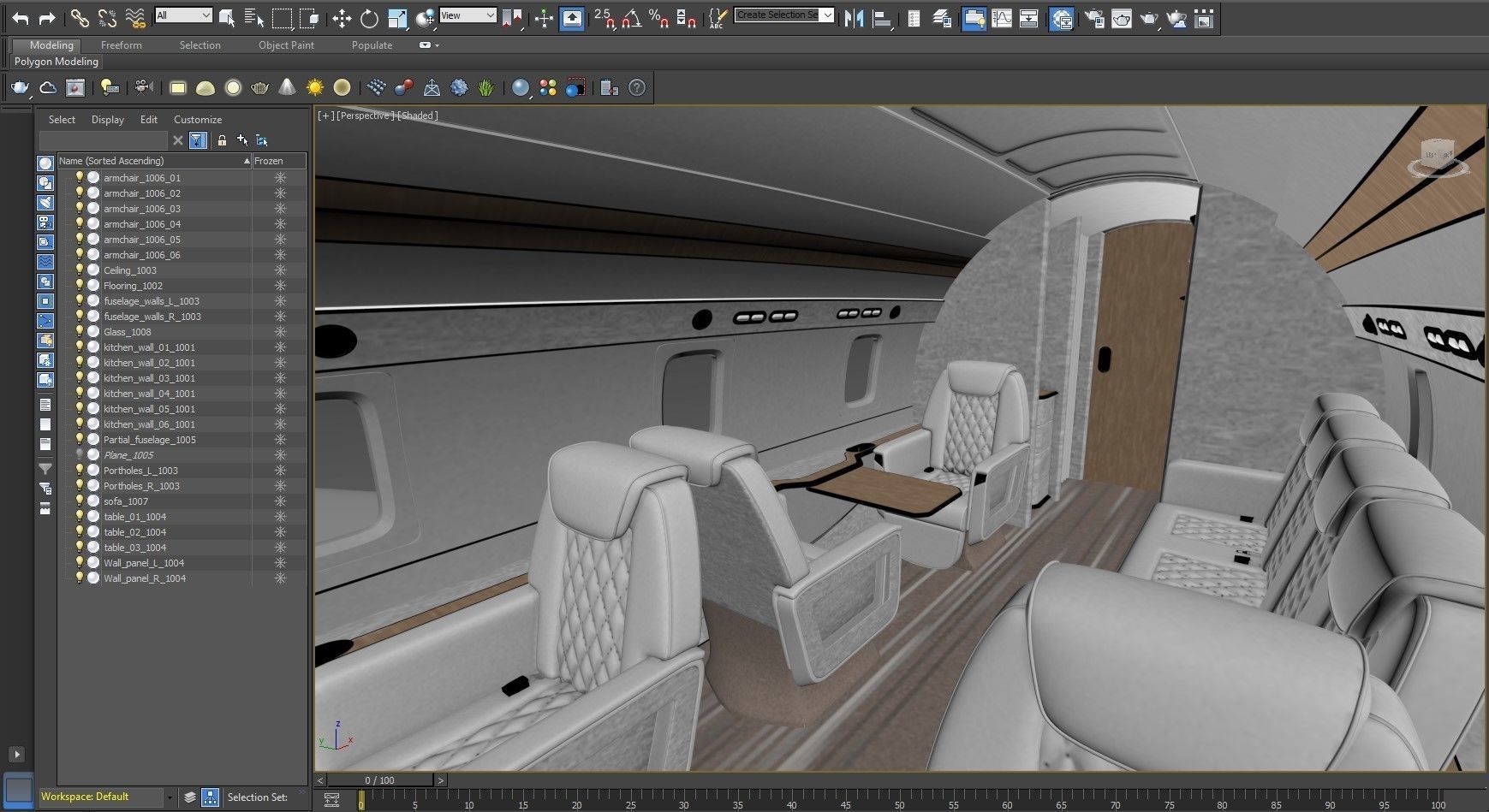 Private Jet interior 3D model_13