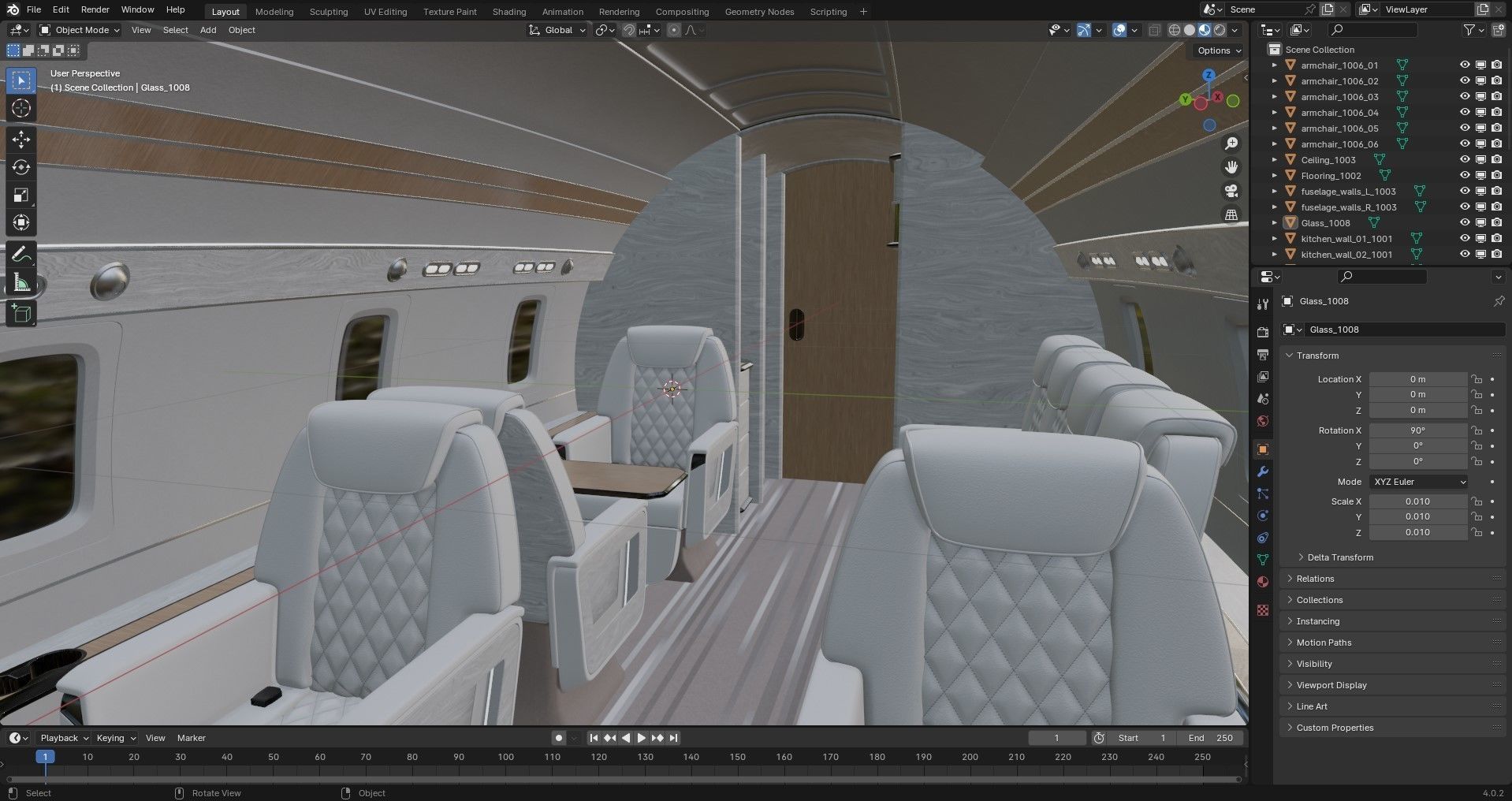 Private Jet interior 3D model_10