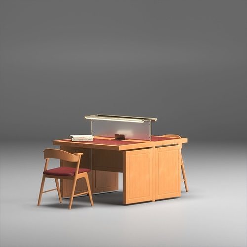 Library Desk by Dark Band Studio 3D model