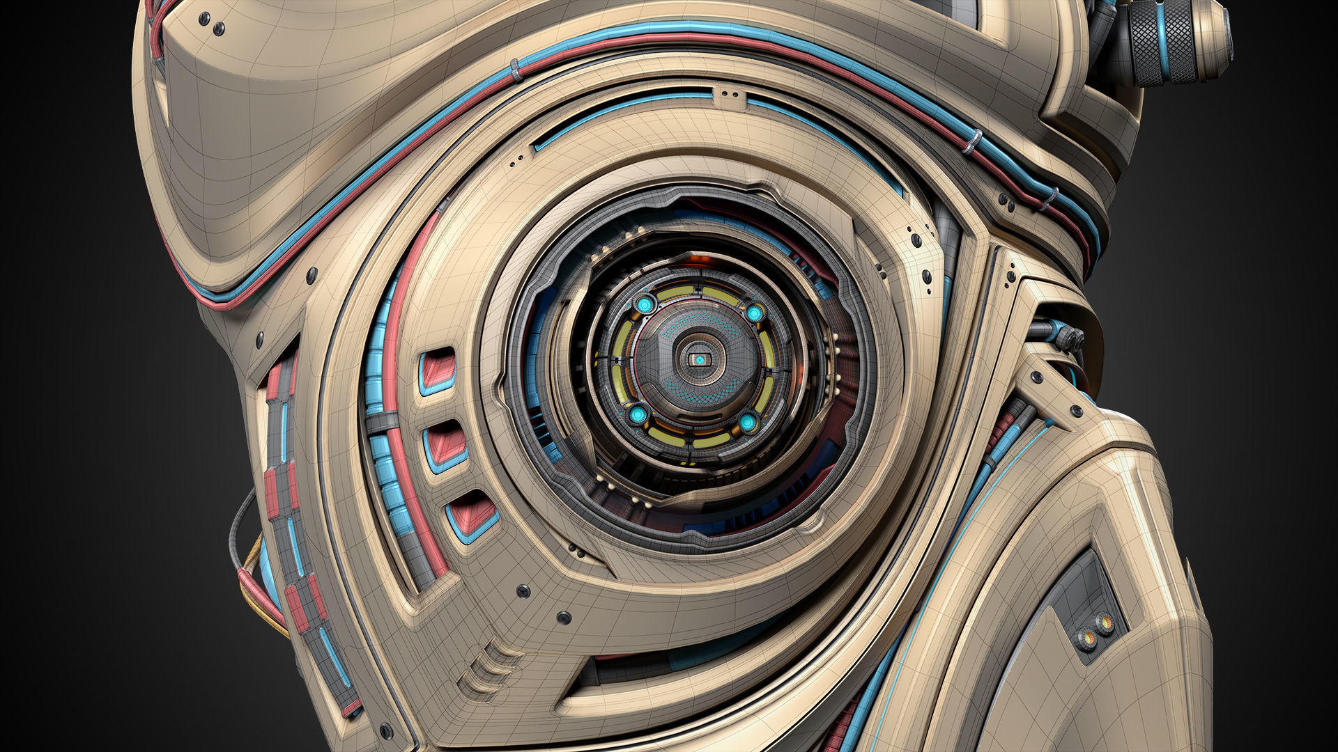 Sci-Fi Robot Heart 2b 3D model_16