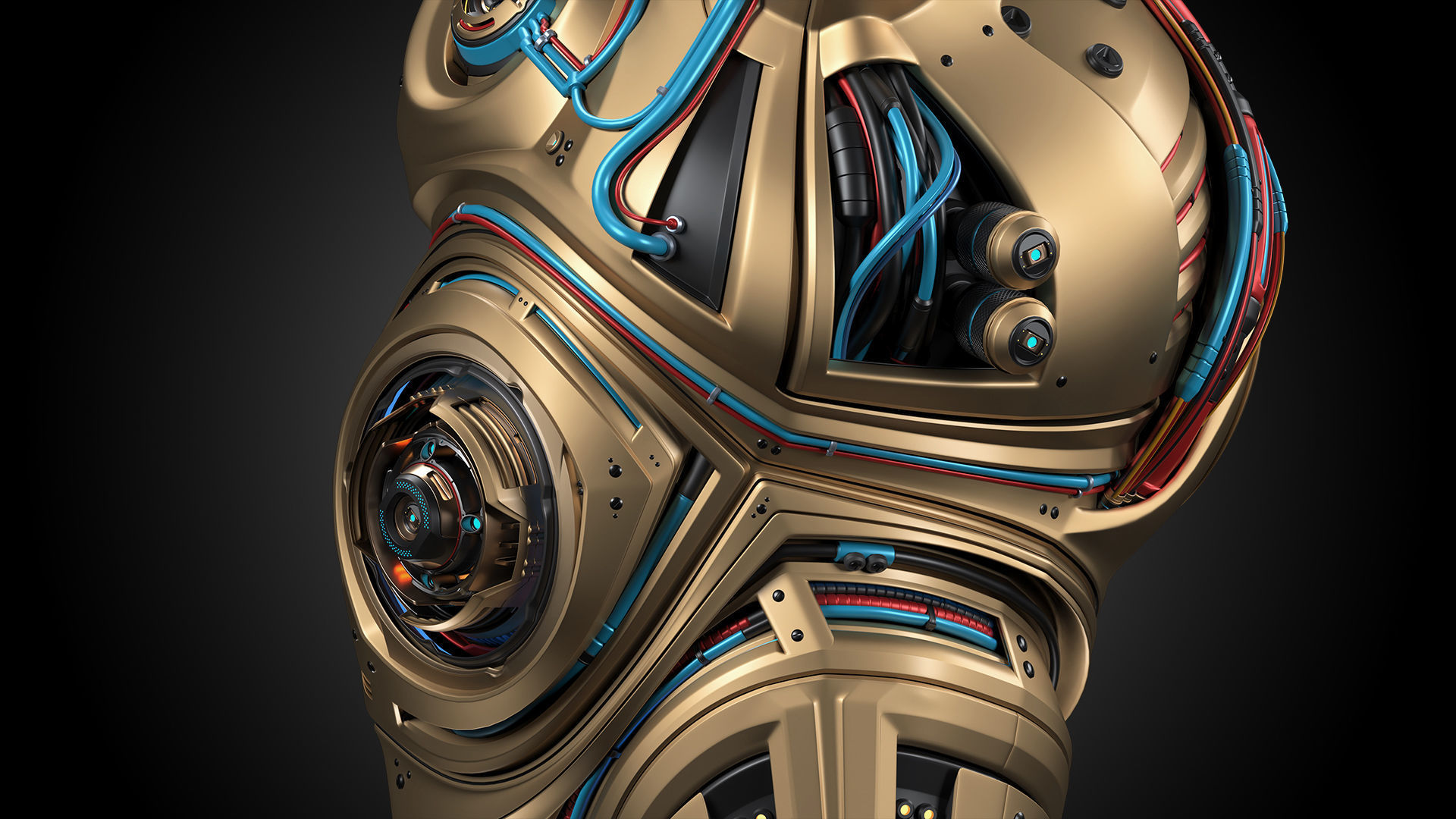 Sci-Fi Robot Heart 2b 3D model_11