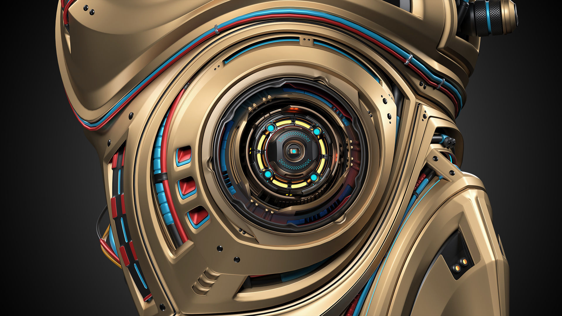 Sci-Fi Robot Heart 2b 3D model_4